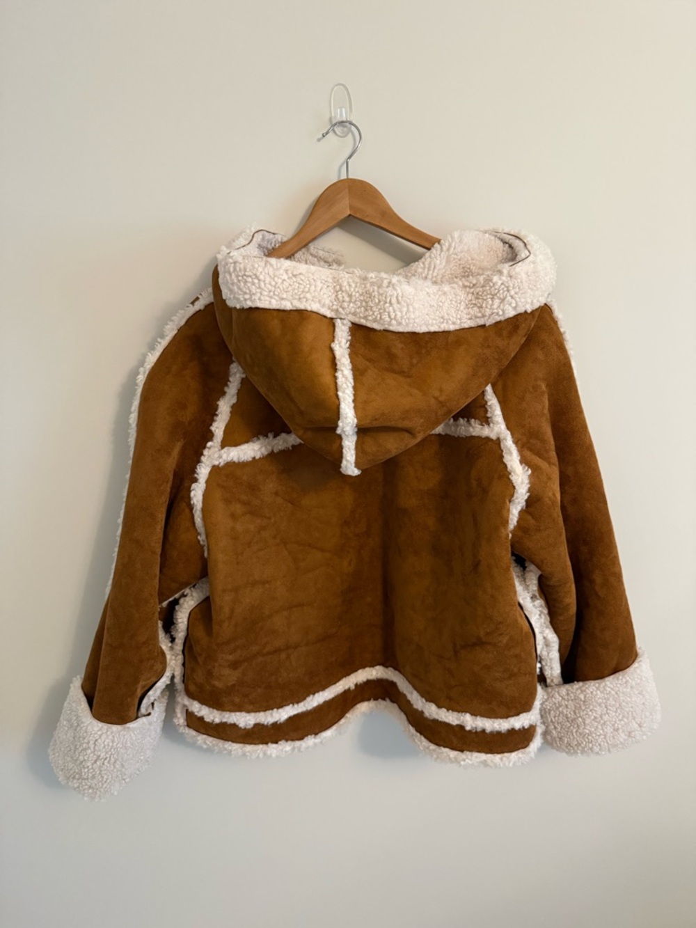 Free People Rust Brown Sherpa-Trim Hooded Jacket - Picture 10 of 12